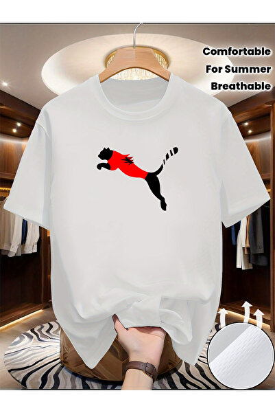 121 Men's Summer Patterned T-Shirt, Comfortable and Breathable, Short-Sleeved...