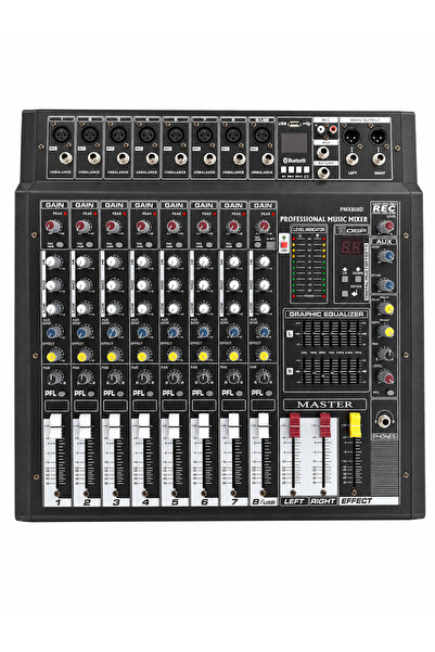 OEM Mixer audio, 2 X 500W, 8 canale, PMX808D, 16 efecte DSP, cu amplificator,...