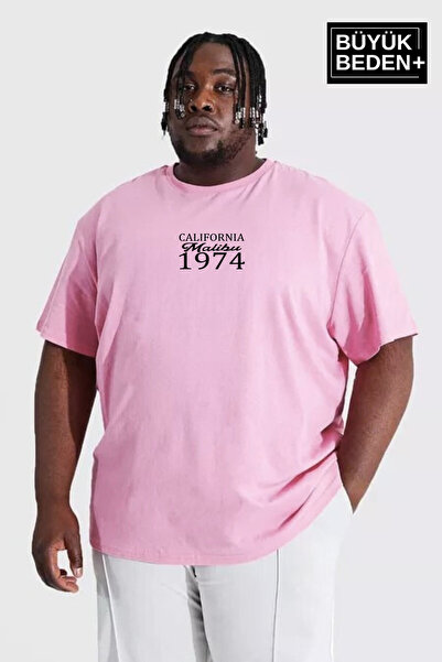 Superlife Süperlife Men's Large Size California 1974 Printed 3Xl-6Xl Crew Nec...