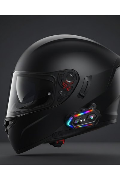 Techroid Yeni Nesil Bluetooth 5.3 Motosiklet Intercom RGB Işıklı 1000m Mesafeli