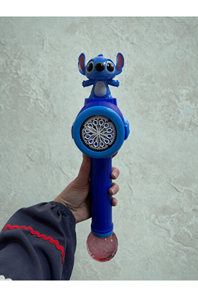 ZİVENTA Stitch Temalı Asa Işıklı Baloncuk Tabancası Otomatik Bubble Gun Balon...