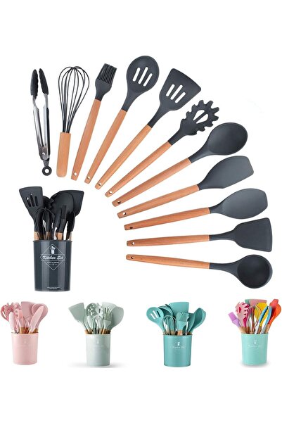 Generic 11 Pieces Silicone Cooking Utensils Set | Nonstick Cookware Set with ...