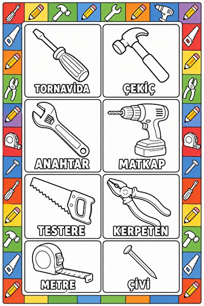 İPLİKZADE Eğitici Yıkanabilir Tekrar Boyanabilir Çocuk Odası Oyun Matı Boyama...