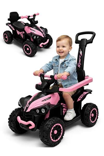 OEM ATV Pentru Copii Cu Varsta De 1 - 4 Ani, Maner De Impins, Roți Mari Off-R...