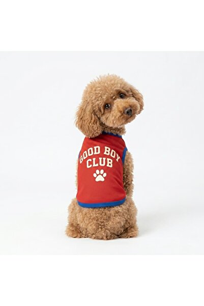 Buddy Store Sıfır Kol Kontrast Köpek Atleti - Kırmızı Saks