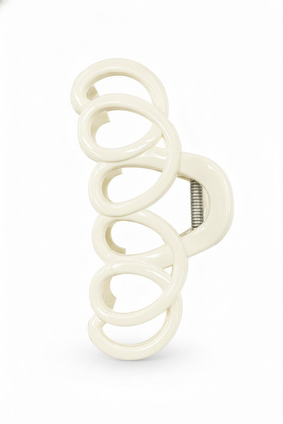 Jack Ferrero Agrafă de păr cu design spiralat în culoarea crem - Accesoriu de...
