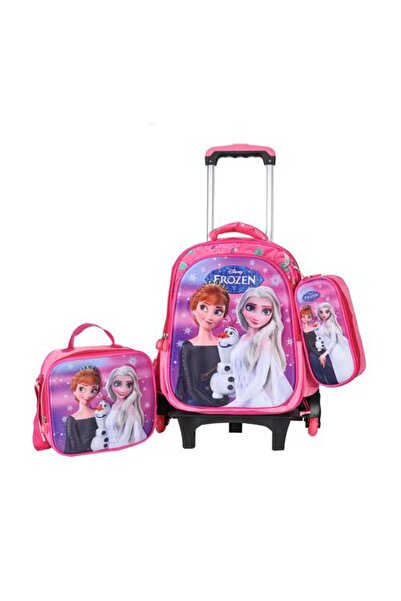 Assoda Frozen School Bag with Wheels for Girls with Pencil Case and Lunch Box...