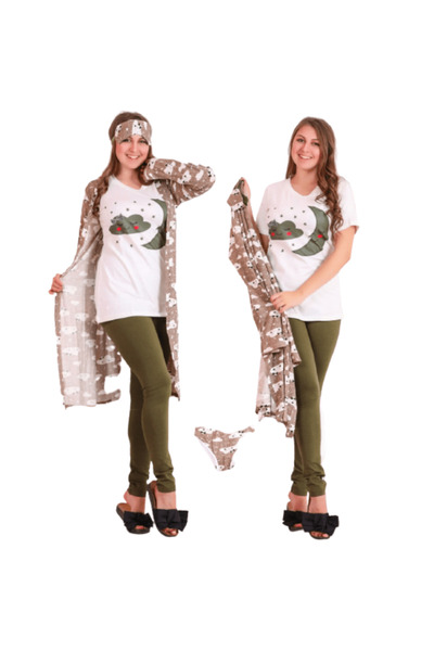 Generic Women's Cotton Multi-Piece Pajamas - Pj 1573