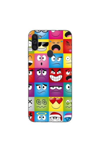 OEM Case compatible with Samsung Galaxy A11 Silicone Gel Tpu Pattern Funny Faces
