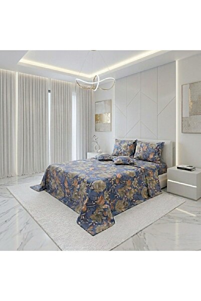 Casa bumbac textil by Edural Lenjerie de pat cu design floral, 6 piese, cears...