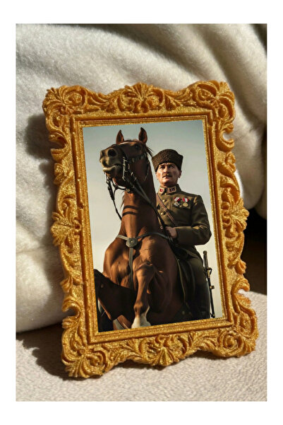 Minoart Atatürk Serisi Dikdörtgen Gold Magnetli + Yapıştırmalı Hediyelik Eşya...
