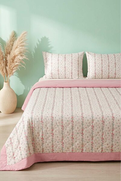 Rivaİstanbul Spring Branch Double Quilted Pique & Multi-Purpose Bedspread - 3...