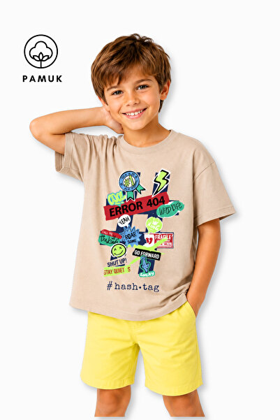 difa kids Tricou de vară pentru băieți, cu mânecă scurtă, cu imprimeu cu text...