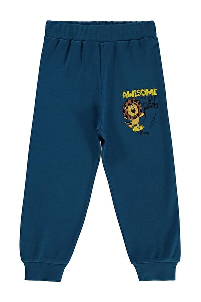 Civil Boys Boy's Awesome Lion Printed Sweatpants for Ages 2-5 Km - Green