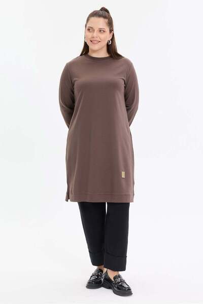 KADO OUTLET Basic Rahat Kalıp Uzun Kadın Tunik