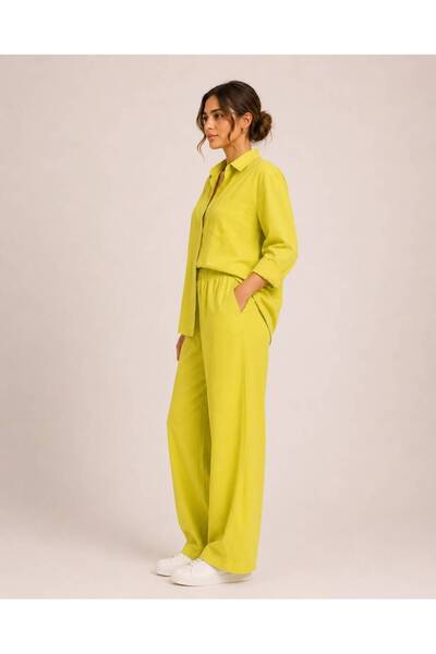 Rouge basıc Ayrobin Loose Shirt and Pants Two-Piece Set