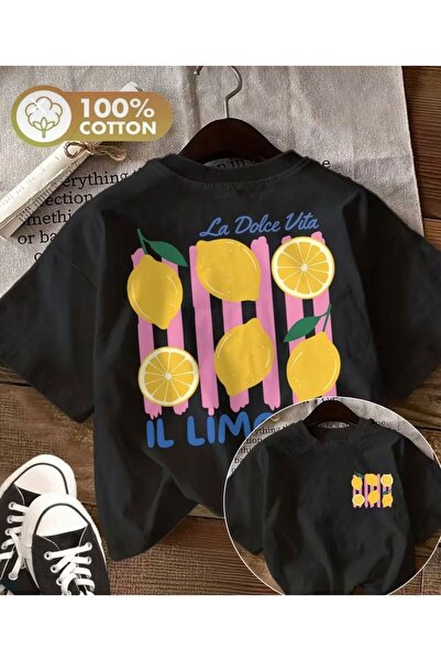 LELVANİ Women's La Dolce Vita Il Limone 3-Pack Limo Printed Crewneck T-Shirt