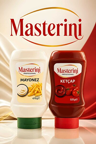 MASTERİNİ Professional Ketçap 525 Gr + Professional Mayonez 470 Gr