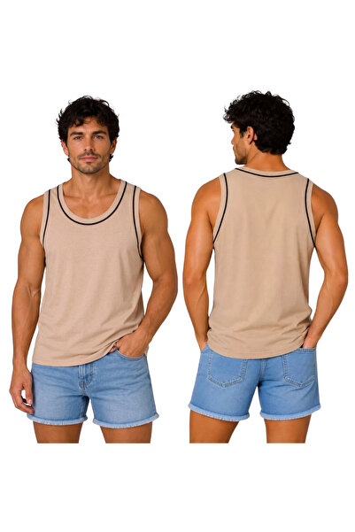 Barinoska Men's Sleeveless Sports Athlete Set Package Summer Single Jersey Co...