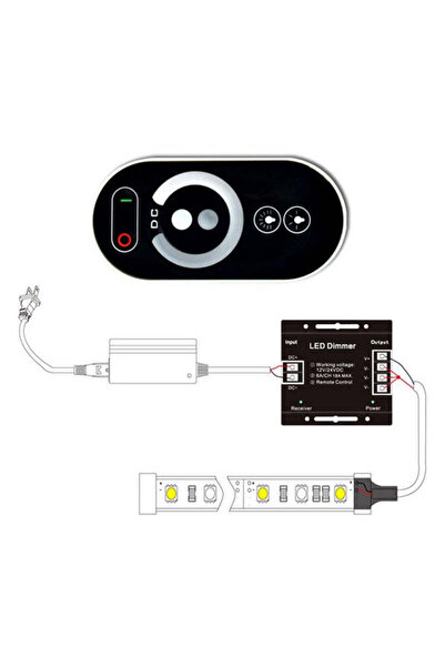 Vivendo Controller led RGB pentru banda LED, cu touch, 12V/24V, cu telecomanda
