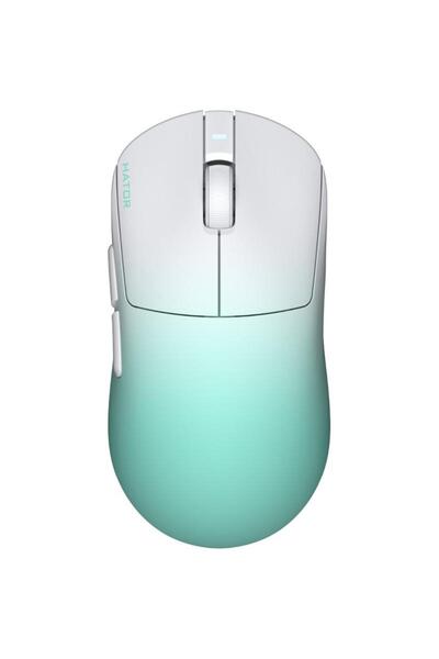HATOR Mouse wireless Quasar 3 Ultima, 30000 DPI, Bluetooth/USB, Alb/Verde