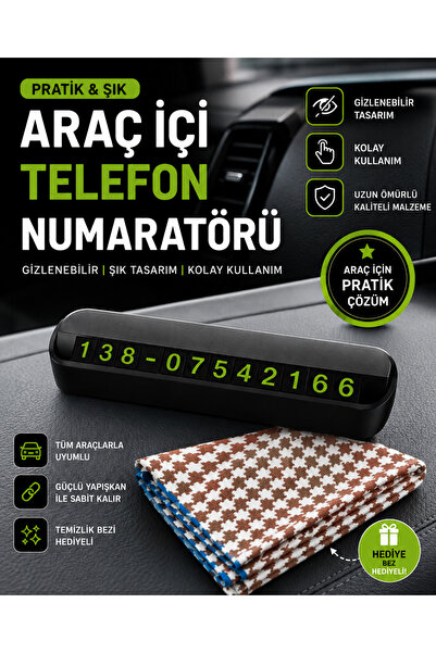 AR-AY In-Vehicle Parking Phone Number Phosphorescent Numerator Auto Windshiel...