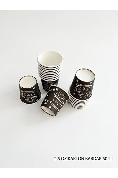 ENSA AMBALAJ 2.5 Oz mini boy Karton Bardak 50 Adet Espresso Türk Kahvesi şerb...