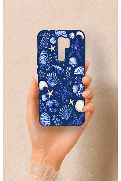 Vip Case Redmi 9 Uyumlu Deniz Kabuğu Desenli Silikon Kılıf