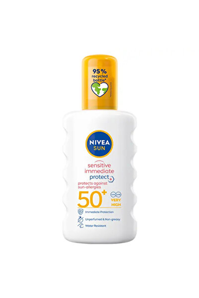 NIVEA Spray Sun Sensitive Immediate Protect impotriva alergiilor solare, SPF ...