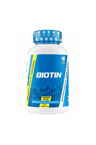 Muscle Rulz Biotin 10000 mcg – Healthy Hair, Skin & Nails Support | 60 Tablets