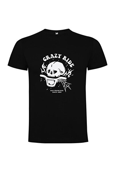 iLovePrints Skull Crazy Ride Tshirt