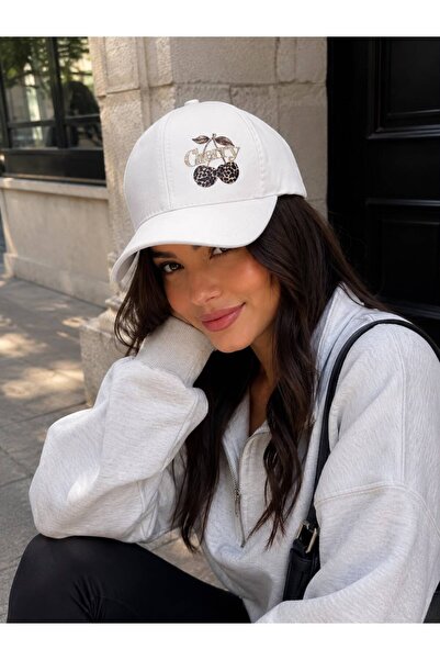 sf collection Cherry Printed Women's Sports Hat - Adjustable Cotton Cap