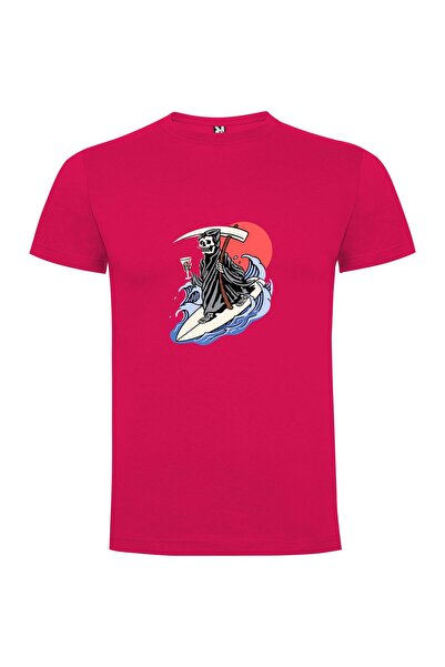 iLovePrints Surfing Skeleton Reaper Tshirt