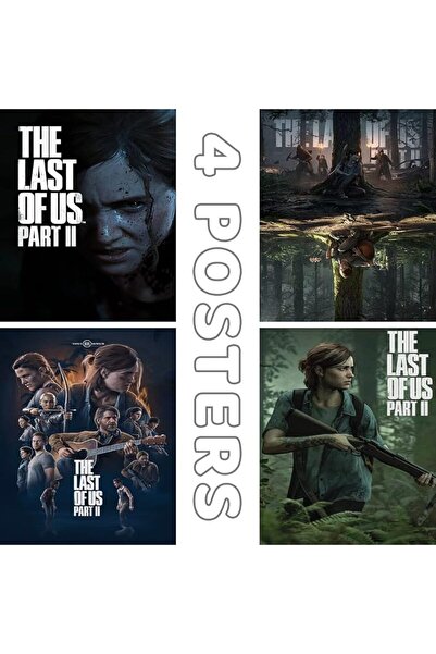 ESSESORIES The Last of Us Anime Poster Wall Art Set of 4 Room Decor Self Adhe...
