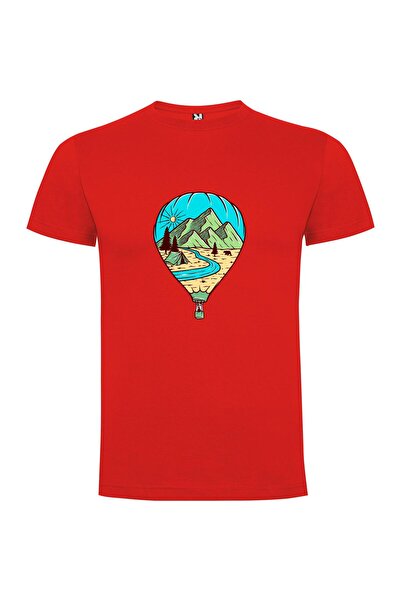 iLovePrints Mountain Balloon Voyage Tshirt