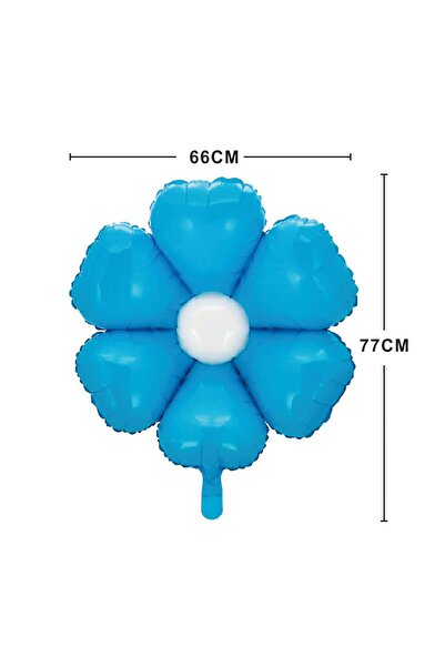 MP Mirific Party Balon floare din folie metalizată, albastru, 77 cm