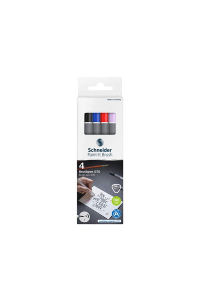 SCHNEIDER Μαρκαδόρος Paint-It με μύτη πινέλου 070 4/ Σετ Άνω-Κάτω