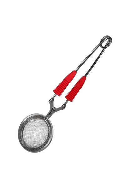Z Store Infuzor de ceai metalic cu mânere din silicon, 16,5 cm