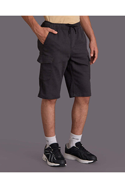 REDTAG Senior Boys Green Cargo Denim Shorts