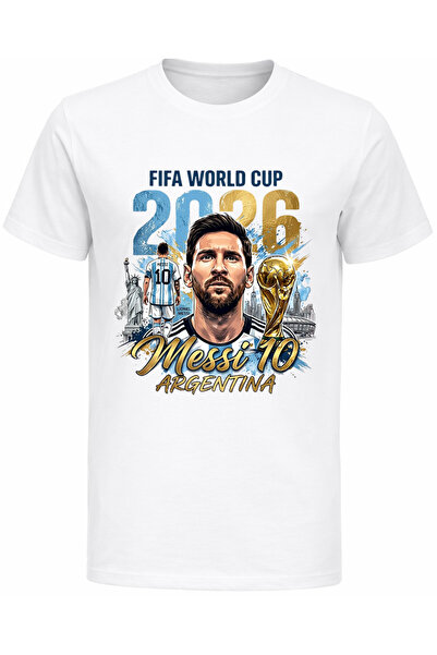 Efendioğlu Design World Cup 2026 Messi 10 Argentina Printed Cotton Children's...