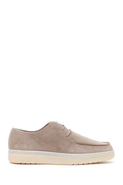 Derimod Men's Beige Lace-Up Suede Leather Casual Shoes 26Sfd834010