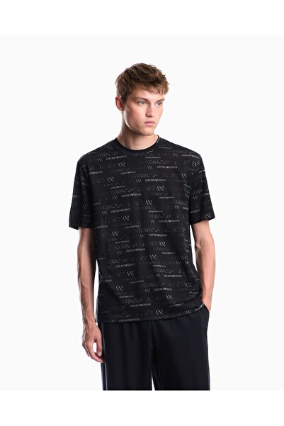 Emporio Armani Men's Cotton Jersey Fabric Regular Cut Logo Signed Short Sleev...