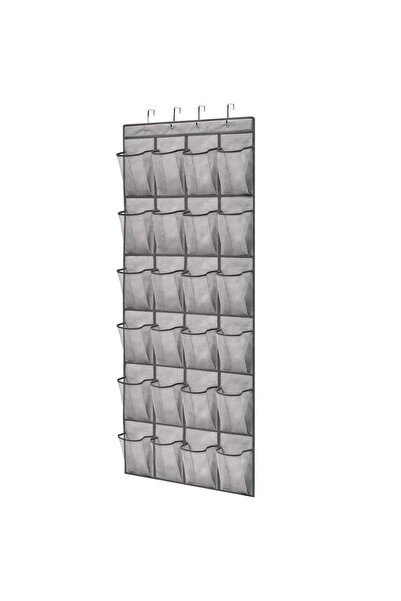 Choice gray Over The Door Shoe Rack With 24 Large Mesh Pockets Hanging Shoe O...