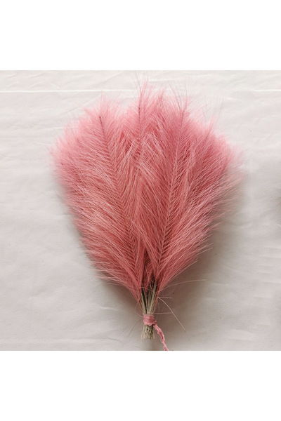 Choice10 10pcs pink 10-100Pcs Artificial Pampas Grass Fluffy Reed Bouquet Boh...