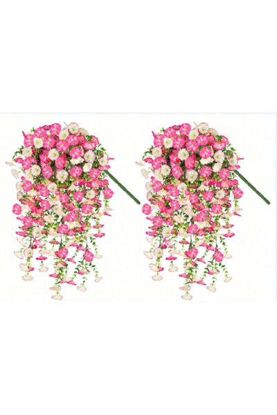 Choice20 pink white-2pcs 1/10PCS Artificial Morning Glory Hanging Flowers Fak...