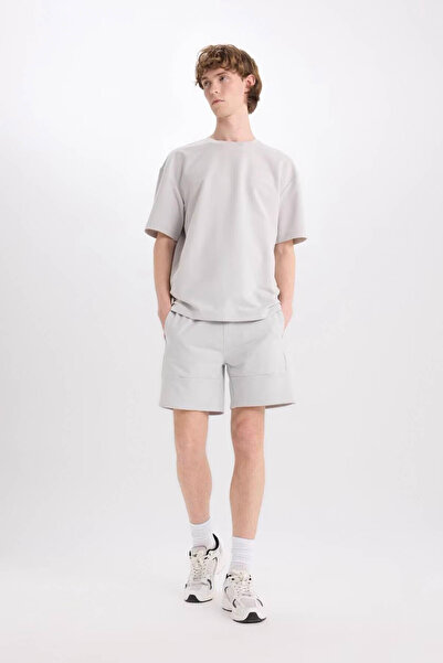 DeFacto Slim Fit Basic Açık Gri Erkek Şort B8674AX/GR184