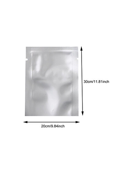 Choice1 10Pcs 20x30cm 10-200pcs Silver Aluminum Foil Package Bag Storage Bag ...