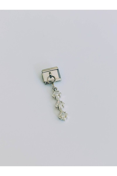 Umrece 3 Row Baguette Stone Charm