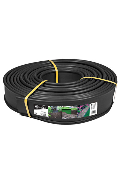 Bradas Bandă separatoare de gazon 18m x 12,5cm, negru
