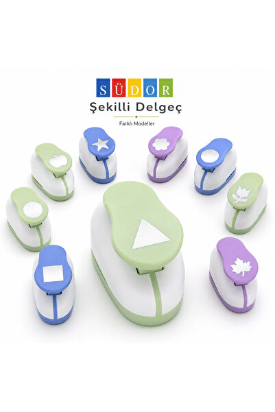Südor Şekilli Delgeç Craft Eva Kağıt Delgeci Hobi Sanat Kesici Farklı Model S...